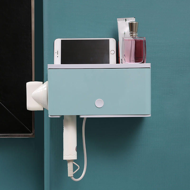 föhn houder stand wall mount hanger plastic badkamer organizer plank rack