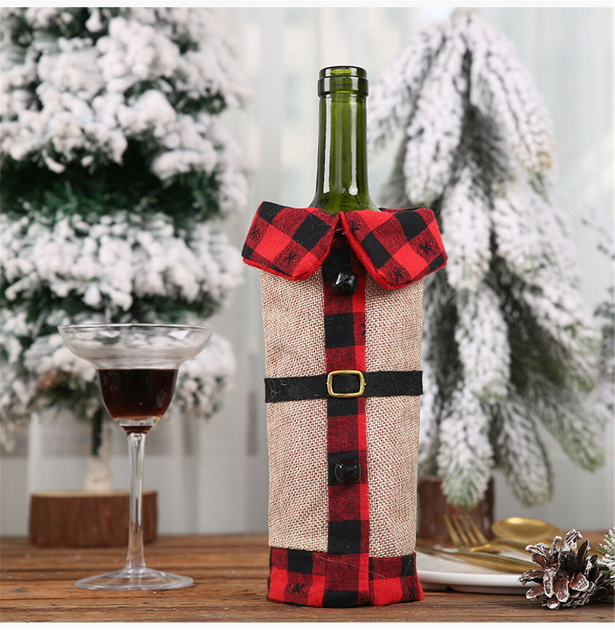 kerst trui winee fles kleding kraag & knoop jas ontwerp decoratieve fles mouw winee fles trui voor kerstcadeaus xmas feestdecoraties