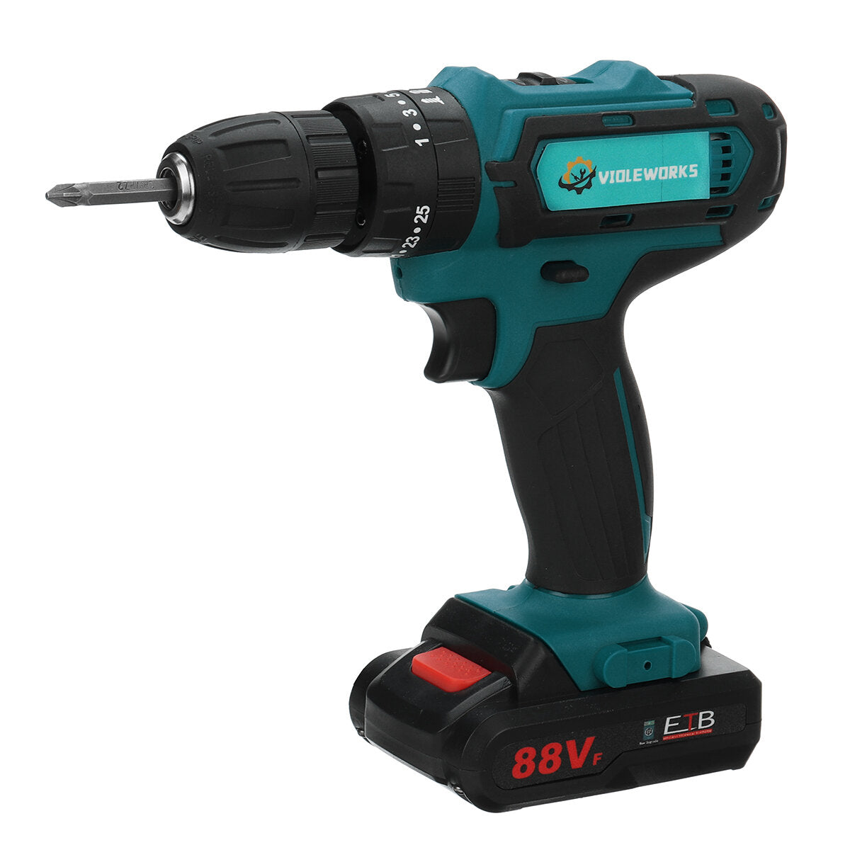 boormachines met 2 snelheden 6000 mah accuboormachine 3 in 1 elektrische schroevendraaier hammer boormachine met 2 stuks batterijen