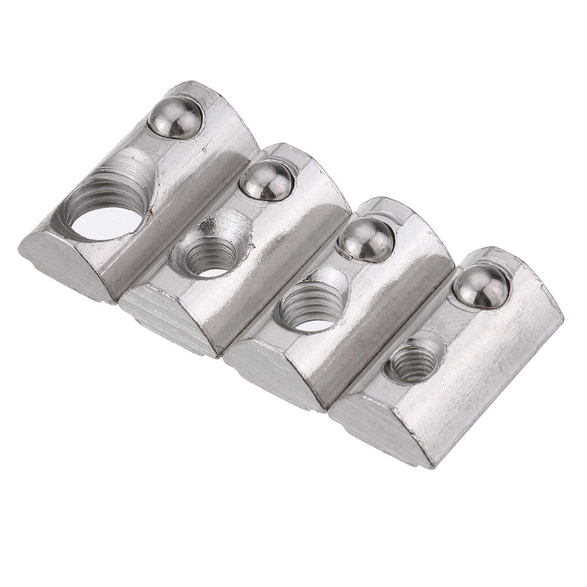 50 stuks 20-serie elastische moer ronde rol t-sleuf veermoer voor 20-serie aluminium profiel
