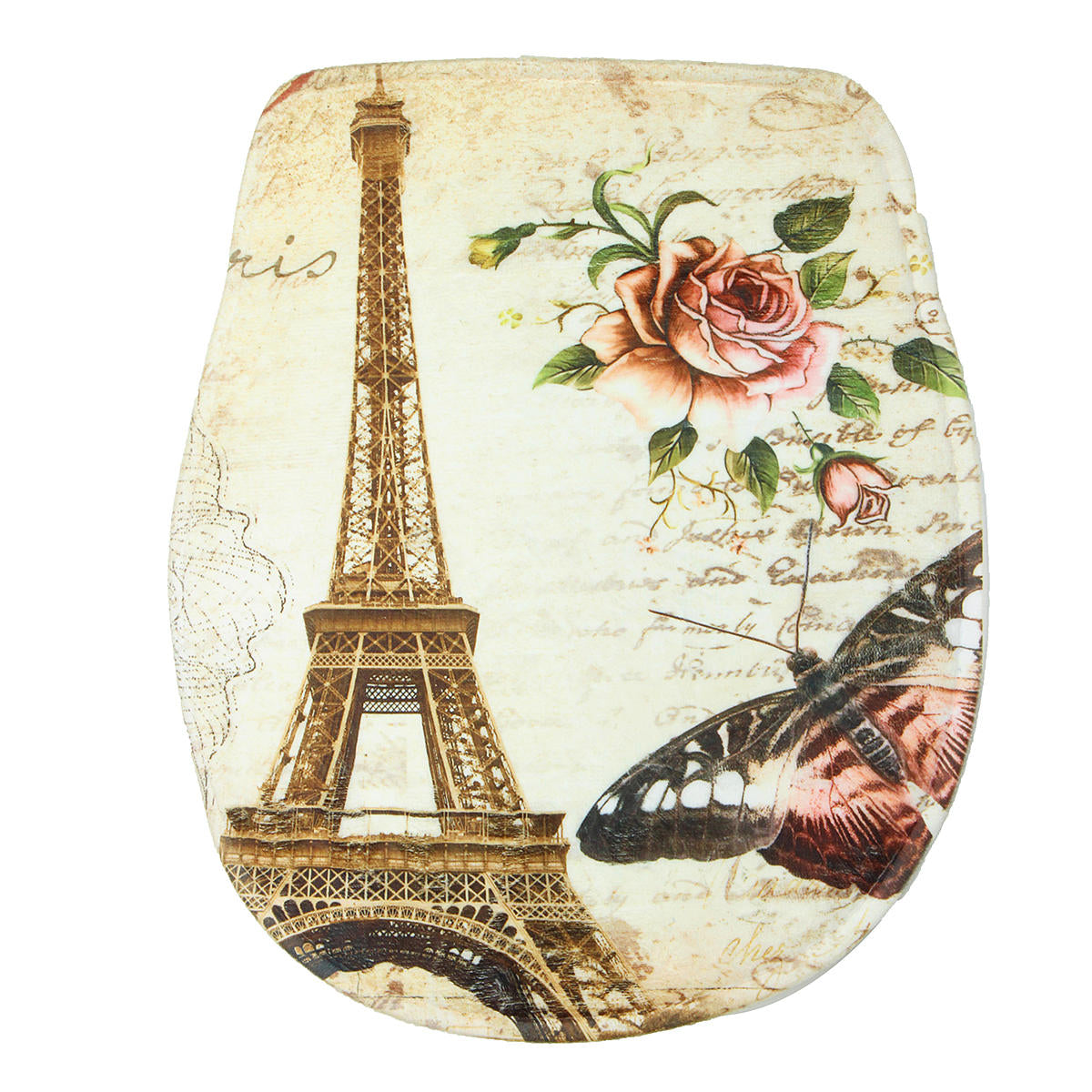 3 stuks/set eiffeltoren flanel vloer voetstuk tapijt deksel wc cover bad tapijt mat