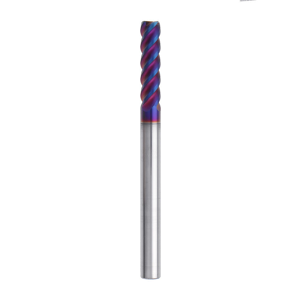 l75mm d4/5/6/8/10 mm hrc60 4-fluitenfrees blauw naco gecoat hardmetalen frees cnc-gereedschap