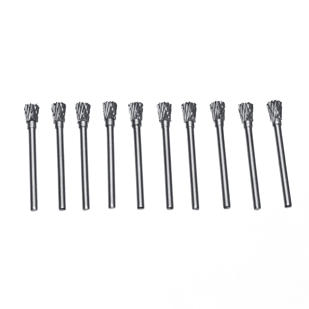 10 stuks dubbel gestreepte wolfraam staal vhm-bramen roterende vijl gereedschap boren kit: