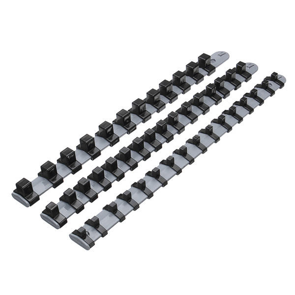 3 stuks 1/4 3/8 1/2 inch socket tray rail rack houder organizer plank stand