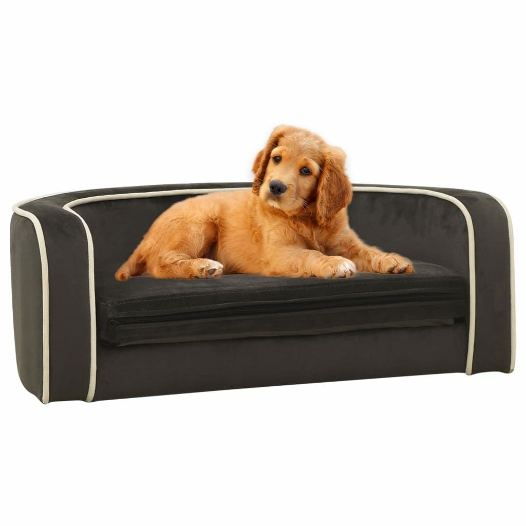 hondensofa opvouwbaar 73x67x26 cm pluche donkergrijs
