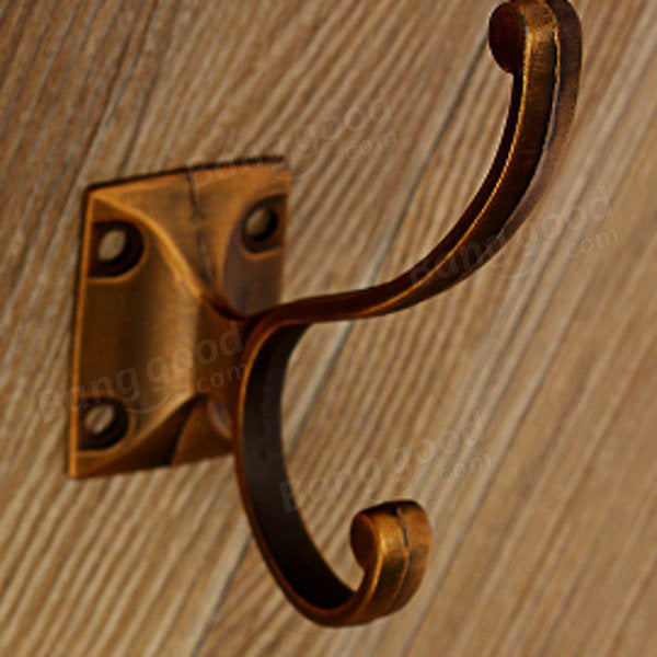 retro zinklegering mount hooks handdoekklerenhoed mantelhanger voor deurwand