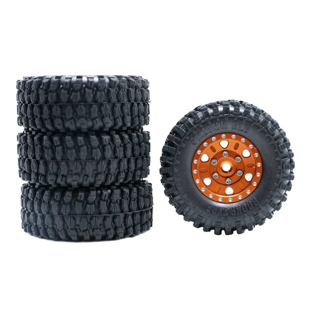4 stuks 1/24 simulatie model auto axiale scx24 metalen hub met band 50 mm