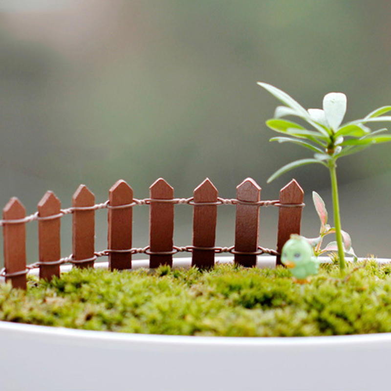miniatuur kleine houten hek dhz fairy garden micro poppenhuis plant pot decoraties bonsai terrarium ornament