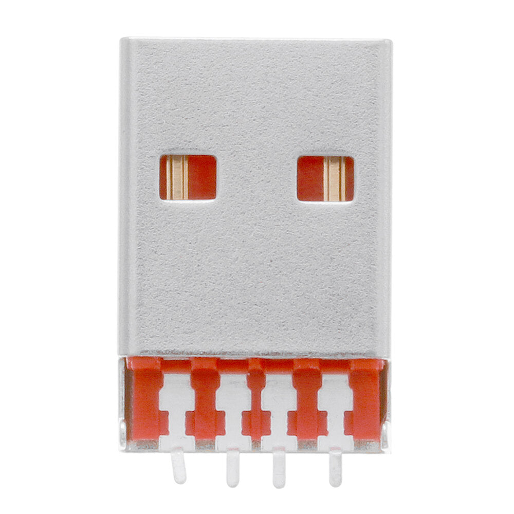 10 stuks positieve en negatieve plug usb 4 p board end mannelijke sink board smt dubbelzijdige plug twee rechte pin vaste plug board l = 18mm interface
