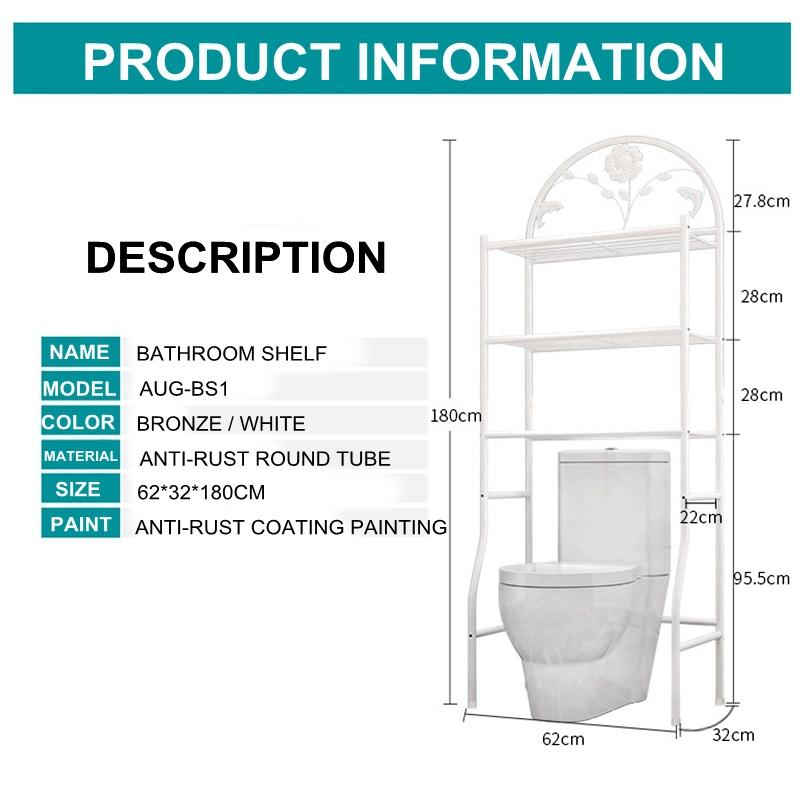 augienb aug-bs1 badkamer multifunctionele ma tong jia plank wc organiseren rack vloer wasmachine frame plank keuken opbergrek