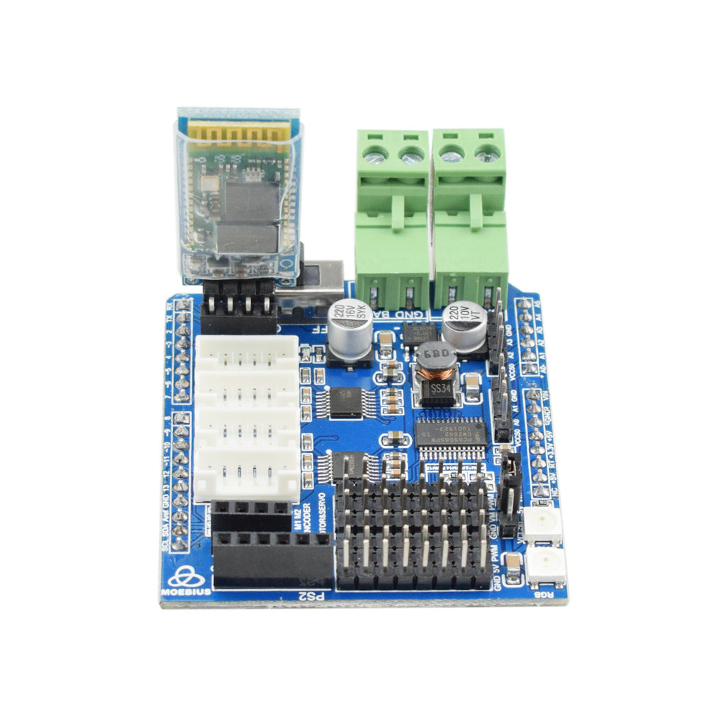 moebius 4-kanaals motor driver board compatibel met smart mecanum wheel robot car chassis voor arduino