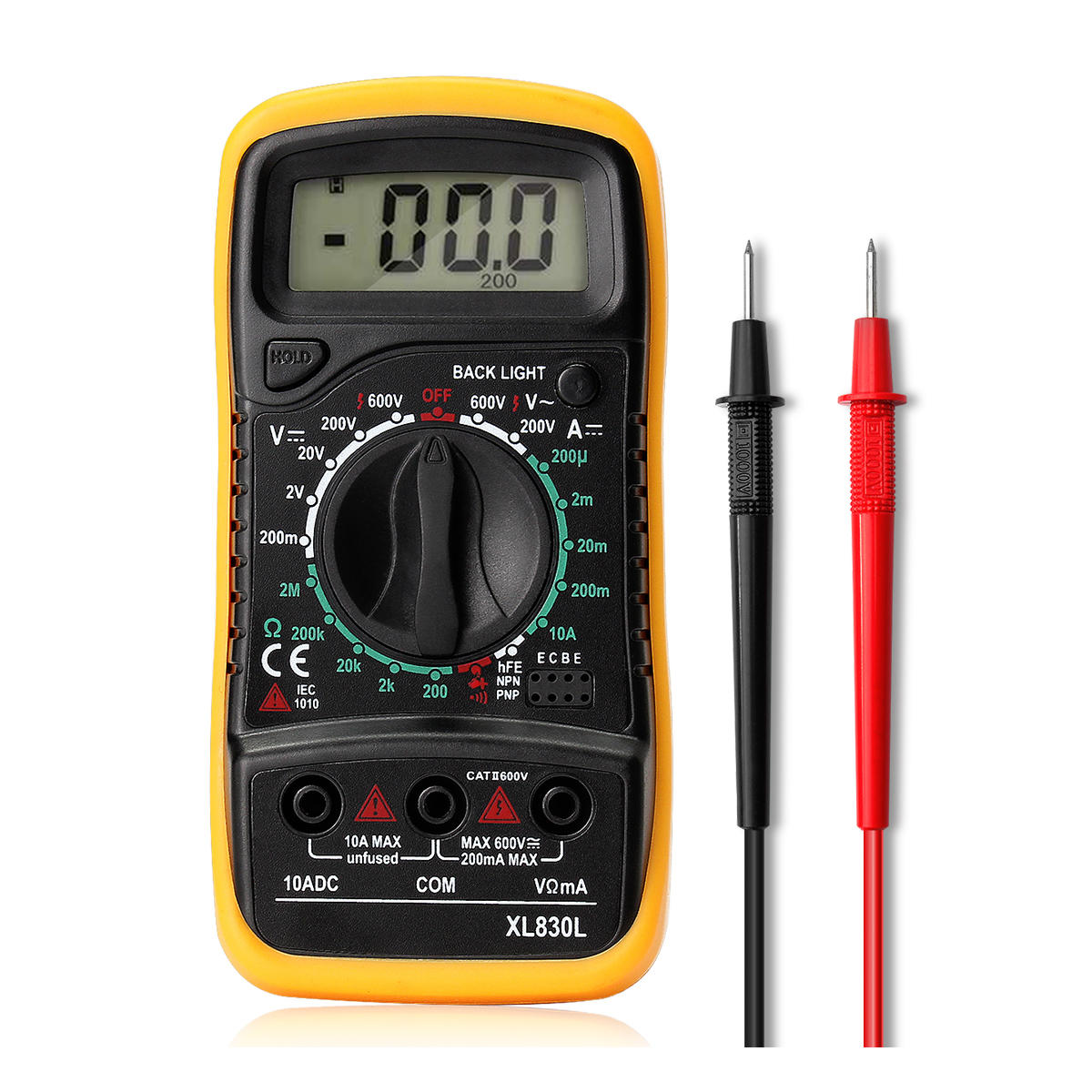 digitale multimeter ac dc stroomspanningsweerstandsmeter voltmeter ampèremeter met blauwe achtergrondverlichting lcd