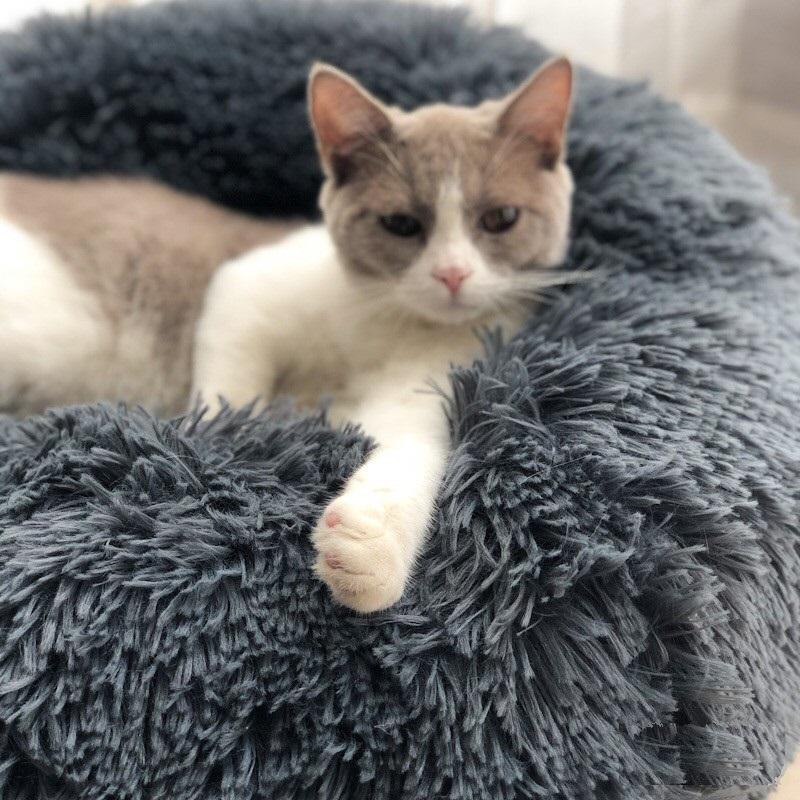 veelkleurig katten- / hondenbed super soft warme ronde diepte super schattige kennel