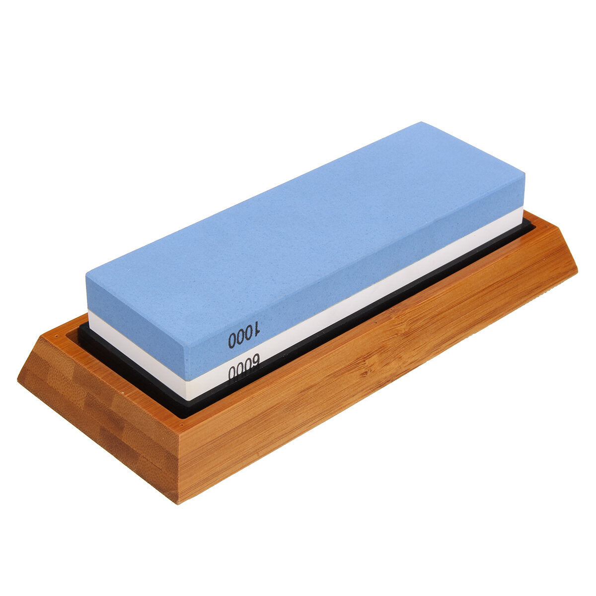 1000/6000 2 side grit sharper pebble premium wetsteen mes slijpsteen en antislip bamboe basisset