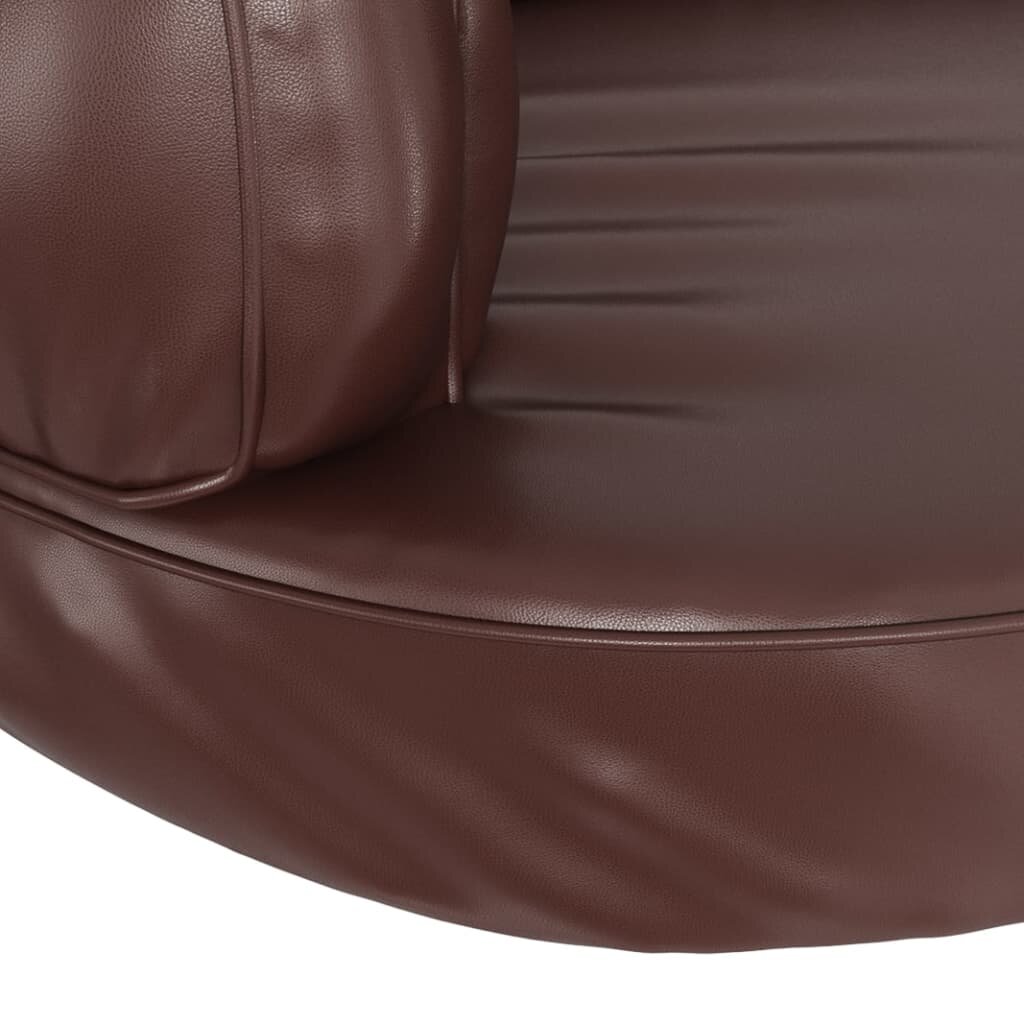 hondenmand met ergonomisch schuim 75x53 cm kunstleer bruin
