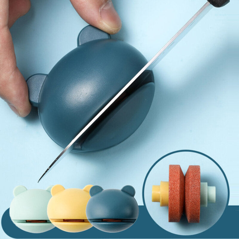 multifunctionele cartoon design stabiele mini messenslijper keuken gereedschap slijpsteen schaar keuken gadgets