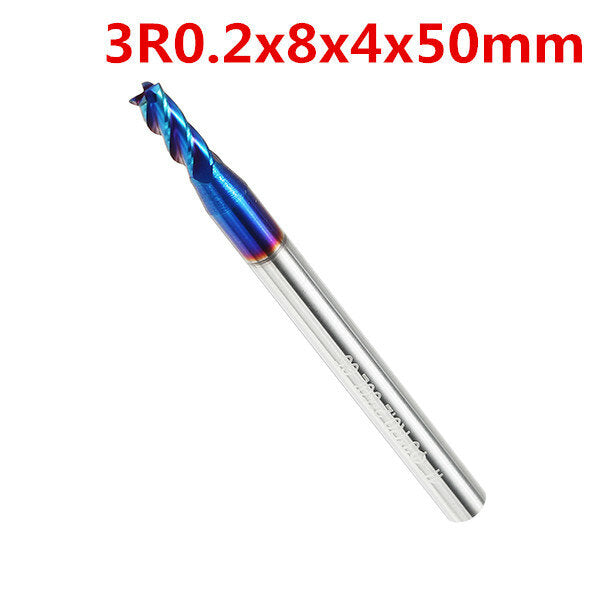 4 fluiten kogelneusfrees wolfraamcarbide naco gecoate 2r0.2-8r2.0 hrc65 frees frees