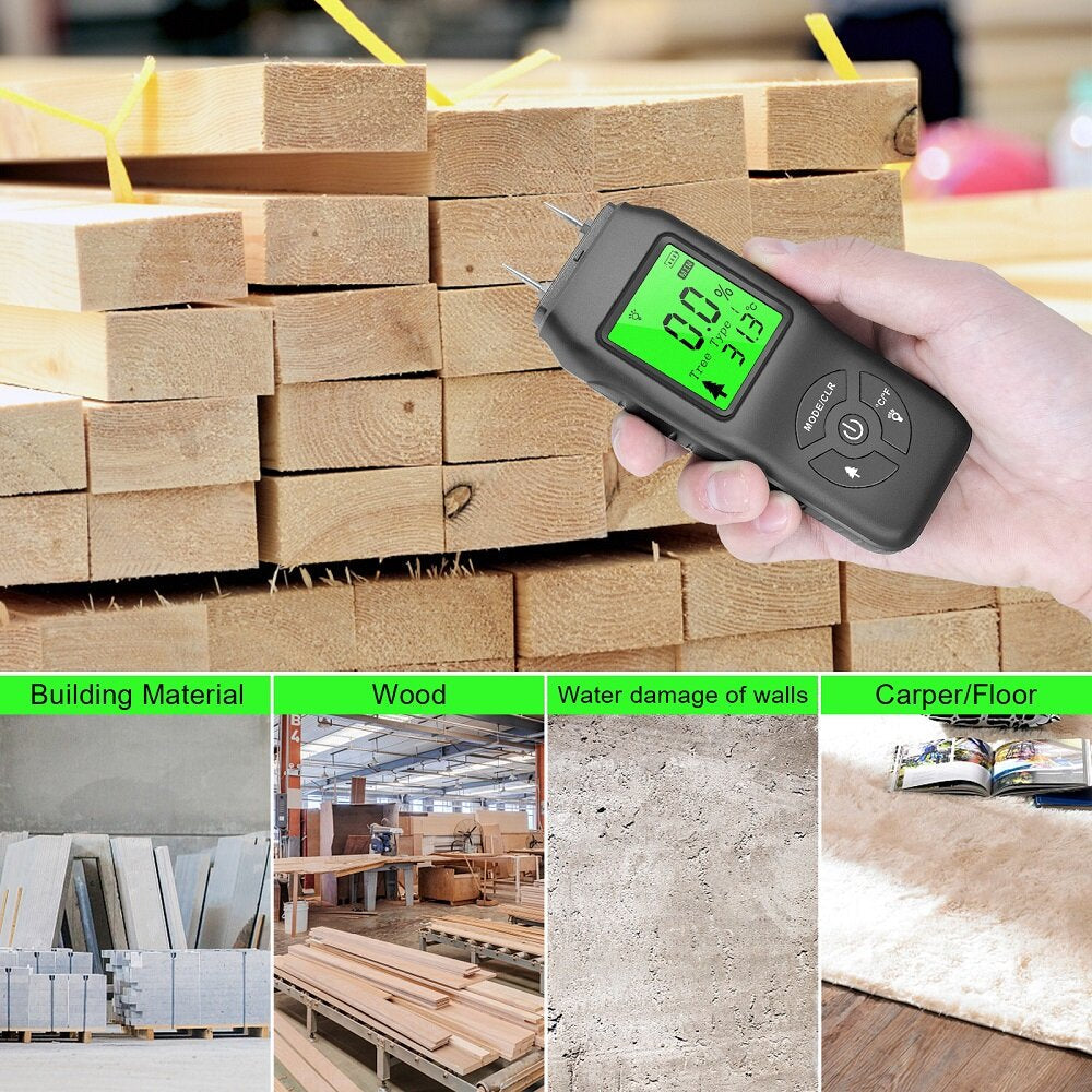 0 ~ 70% rh lcd-scherm digitale hygrometer digitale houtvochtigheidsmeter voor multiplexhout