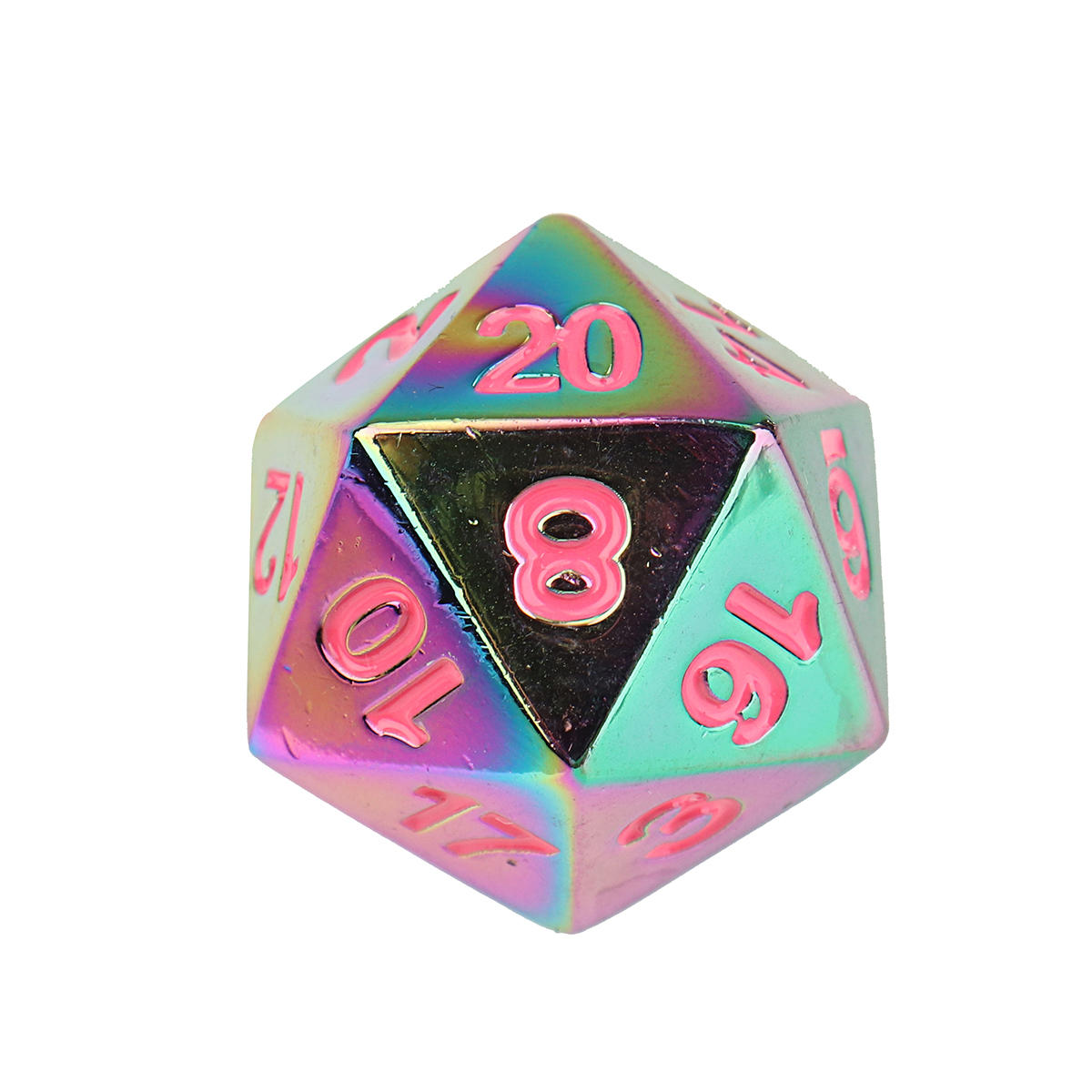 7 stuks reliëf heavy metal polyhedral dice dnd rpg mtg rollenspel met tas