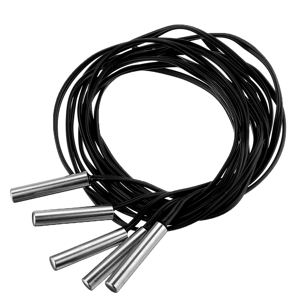 50 stuks 10kohm 1% 3435 0.5 m ntc thermistor nauwkeurigheid temperatuursensor kabel cilindersonde hoge gevoeligheid temperatuursensor draad