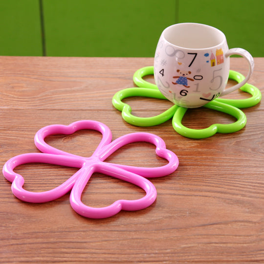 nieuwe hartvormige bloemvorm pvc antislip table isolatie mat heatpad kitchen placemats