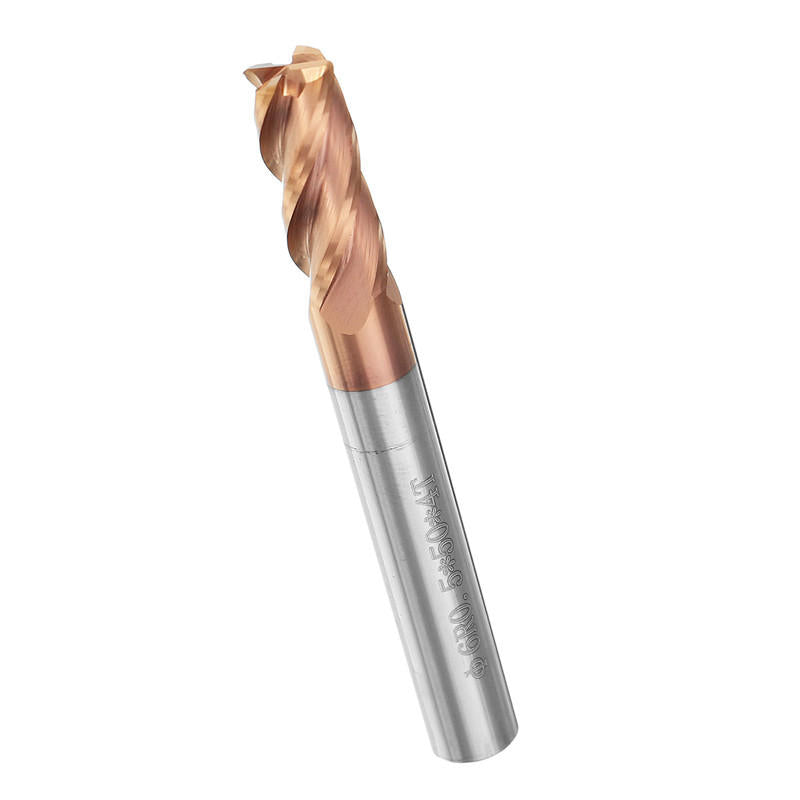 hrc58 ronde neus 4 fluiten freesfrees 2r0.2-6r0.5 altin-coating cnc freesfrees