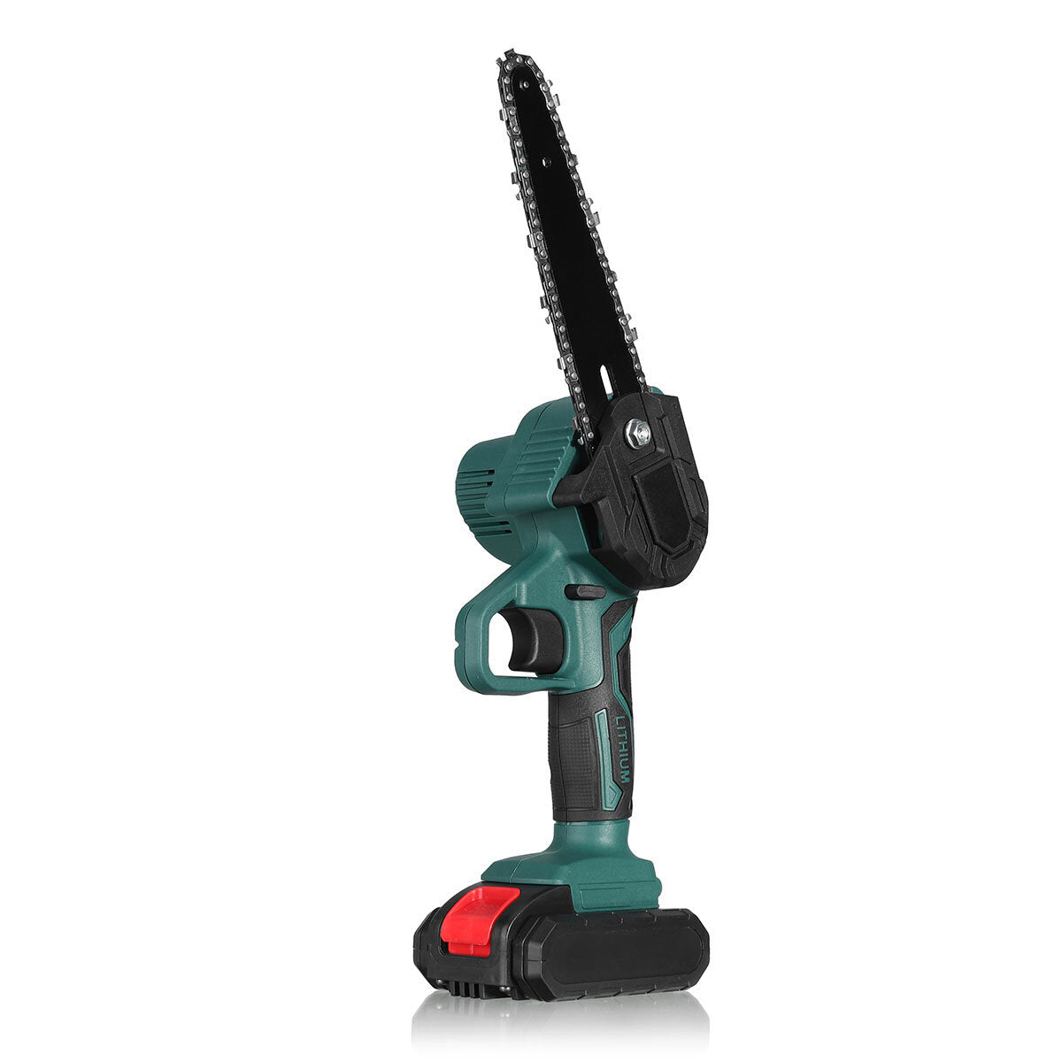 6 inch 6000 mah draadloze elektrische snoeizaag oplaadbare houtbewerkingstool met één hand mini groene kettingzaag voor houtzagen splitsing