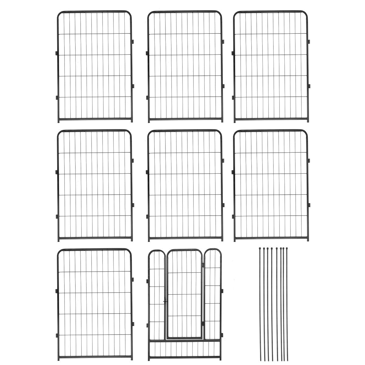 8 panel hondenbox heavy duty metalen puppy pen hek behuizing 68x100cm