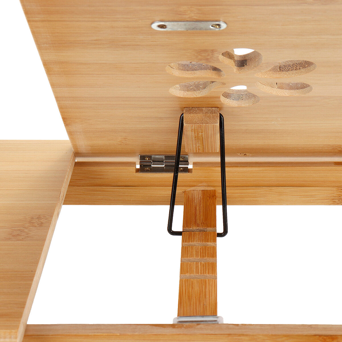 portable deluxe bamboo laptop bed bureau table foldable workstation tray lap