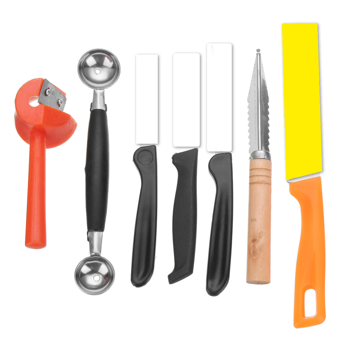 80 stuks draagbare snijgereedschap groentevoedsel fruit houten doos carving cutter set: