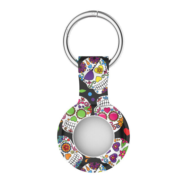 voor apple airtags beschermhoes mouw schokbestendig anti-kras anti-val beschermhoes shell met sleutelhanger
