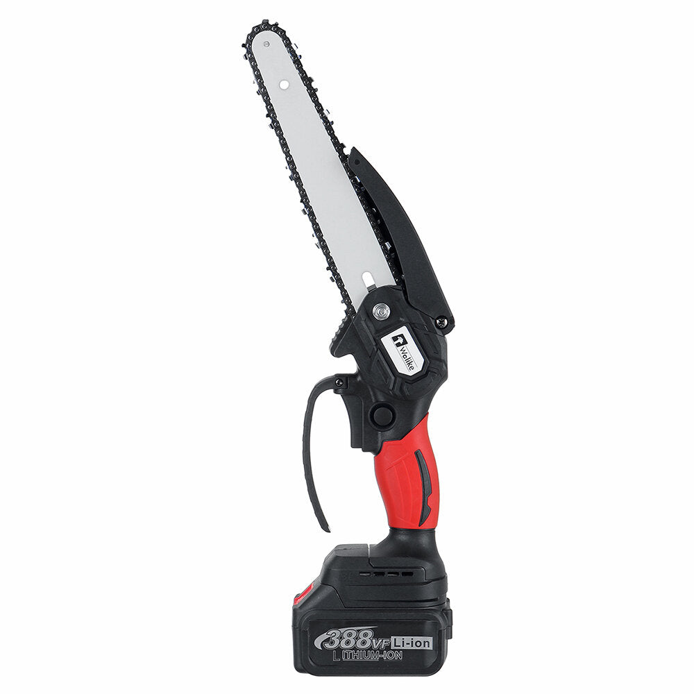 wolike 388vf 8 inch draadloze elektrische kettingzaag een hand hout cutter snoeizagen tuin elektrisch gereedschap