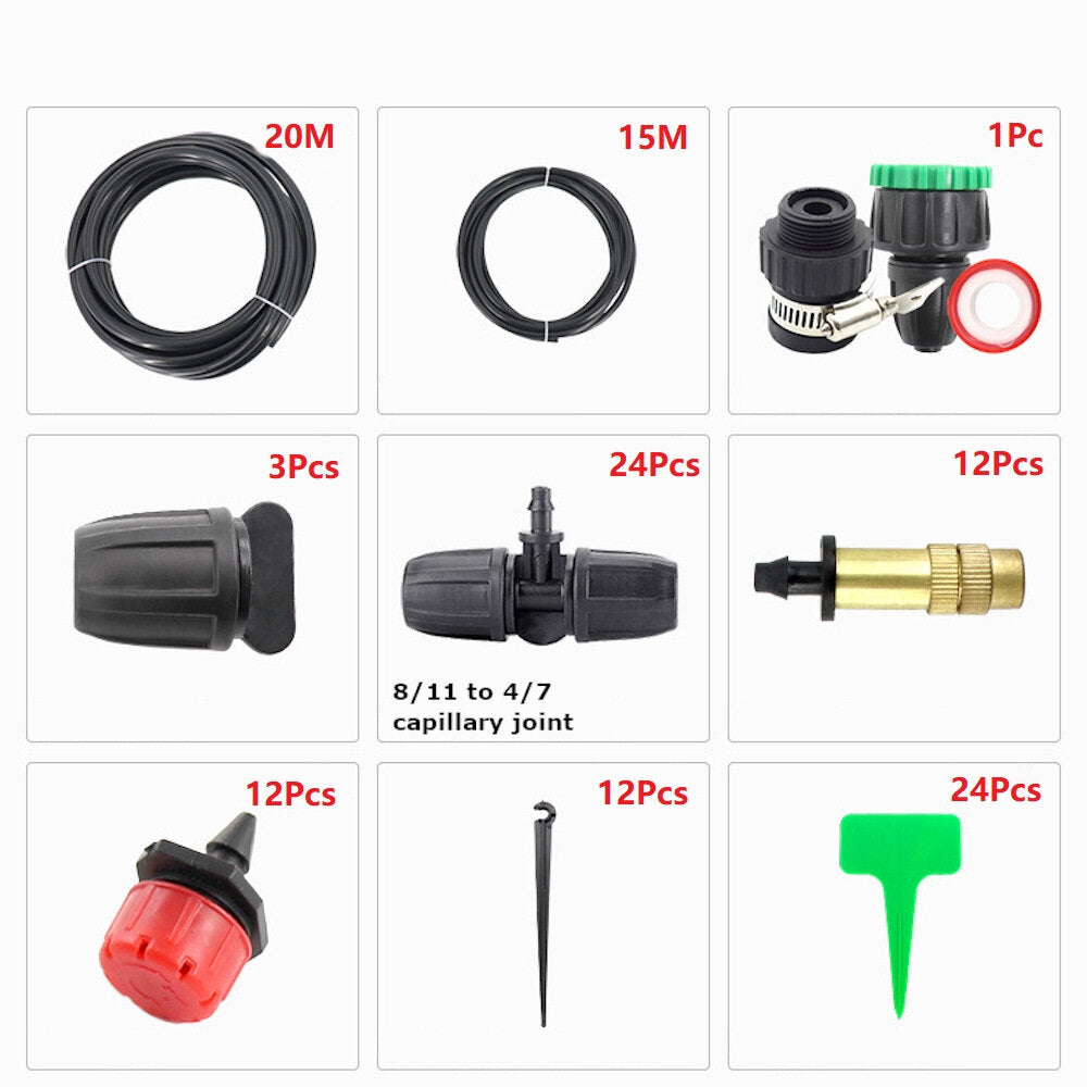 micro drip irrigation set dhz garden irrigation spray automatisch sproeislangsysteem met verstelbare druppelaar