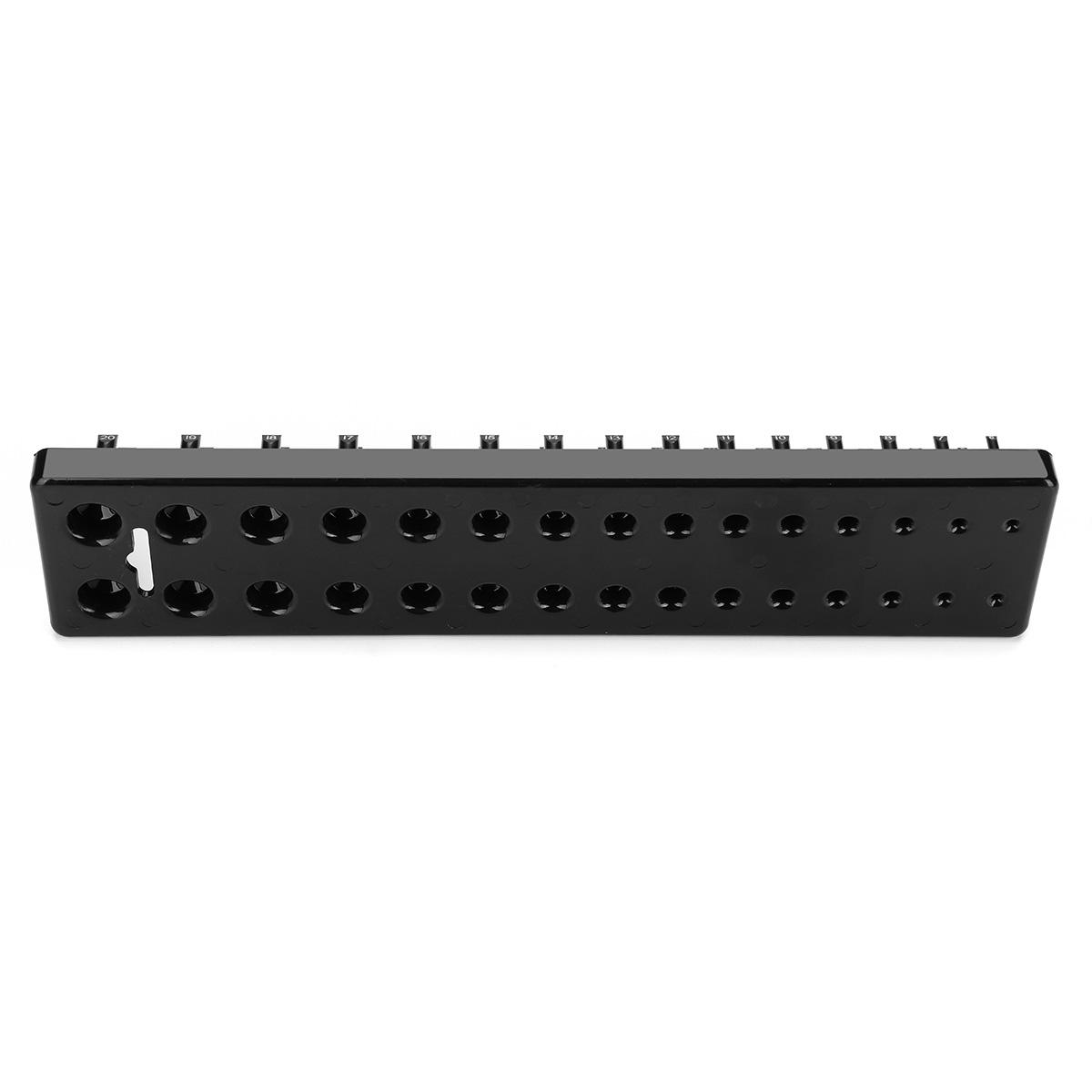 30 slot 3/8 inch metric socket rack opslag rail lade houder plank organizer machines onderdelen