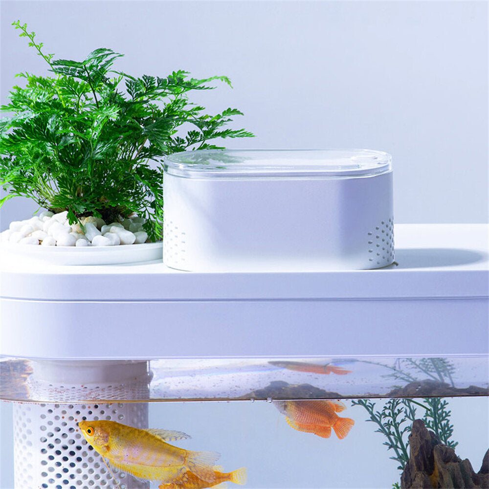 beschrijvende geometrie desgeo c180 9l aquarium pro smart feeder 7 kleuren led-licht zelfreinigend hoogrenderende filtratie mini-aquarium met mijia app-bediening dierbenodigdheden