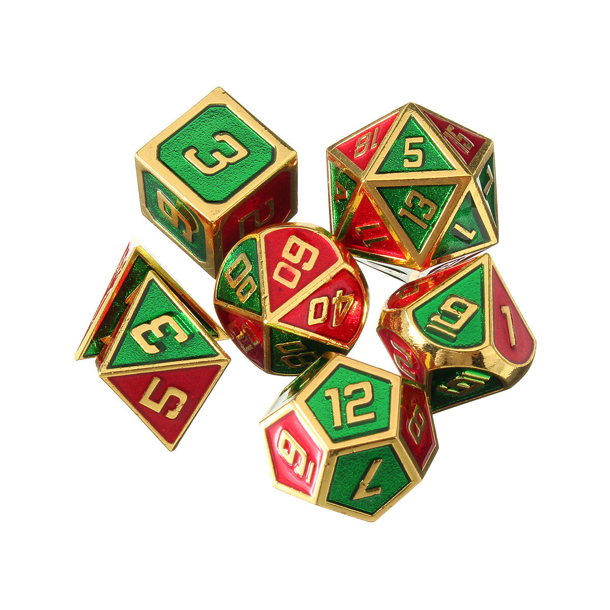 7 stuks polyhedral dices set voor dungeons dragons d20 d12 d10 d8 d6 d4 games + opbergzakjes tas