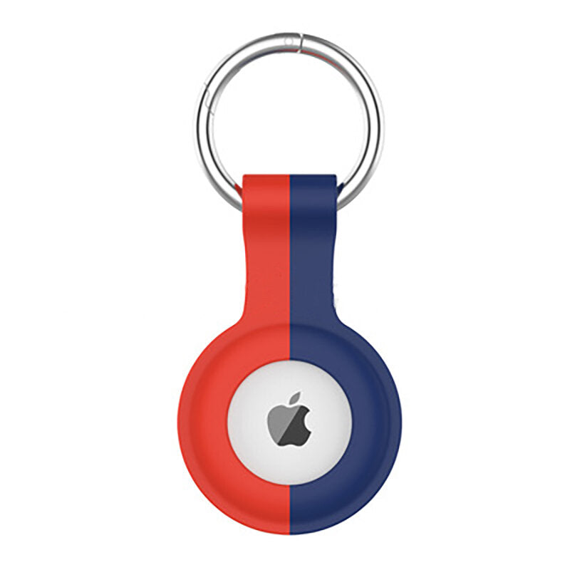 voor apple airtags beschermhoes mouw schokbestendig anti-kras anti-val beschermhoes shell met sleutelhanger
