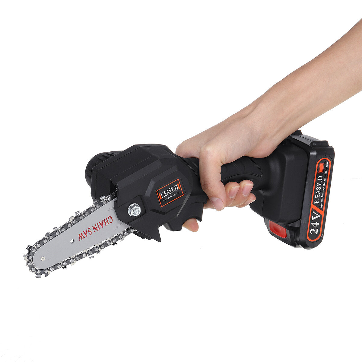 24v 550w oplaadbare mini elektrische kettingzaag handheld houtsnoeizaagset