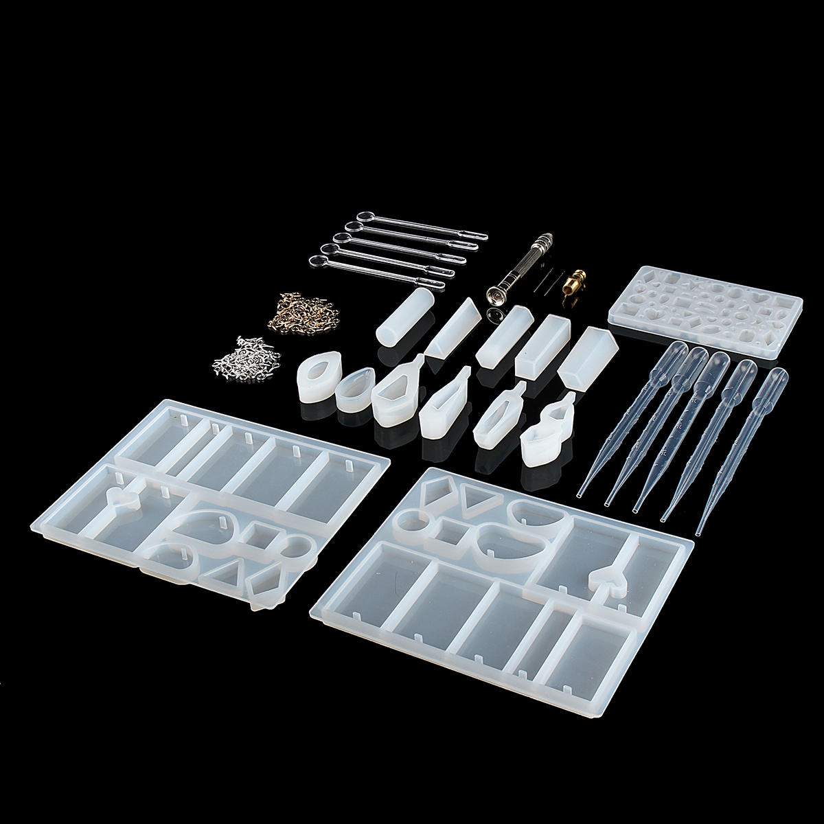 77 stuks hars sieraden maken gereedschap siliconen mal maken sieraden hanger craft dhz set:
