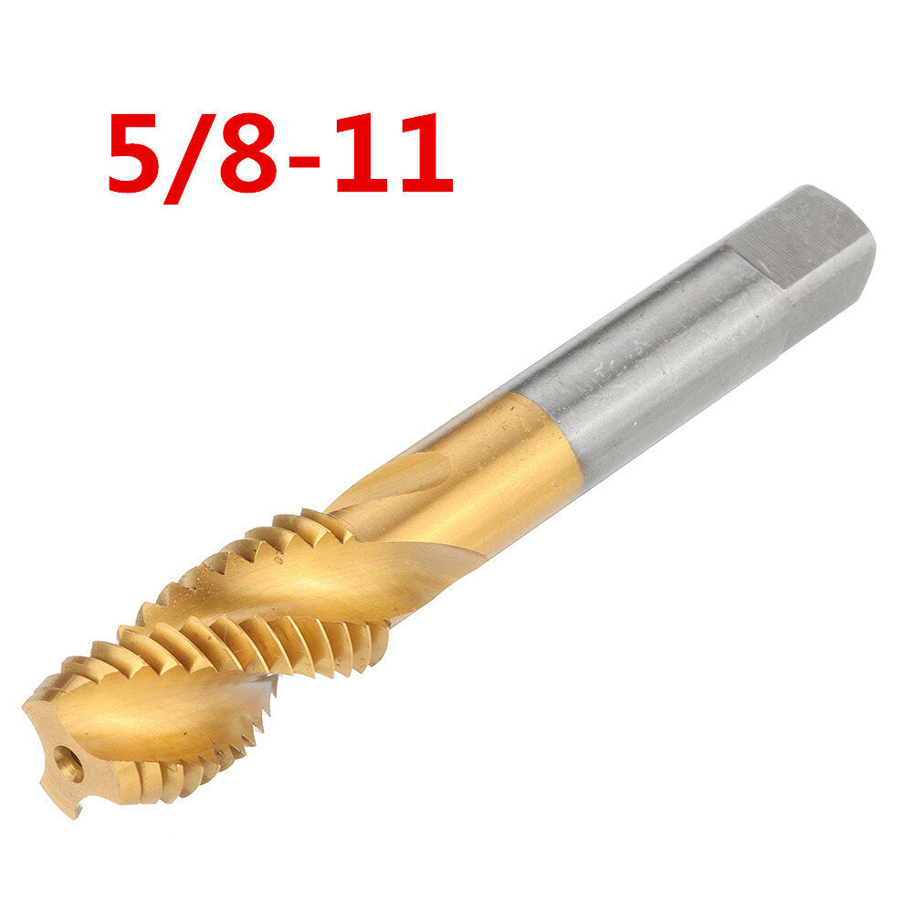 1/2-3/4 imperial spiral flute handtap hss titanium coated machine schroef plug tap drill