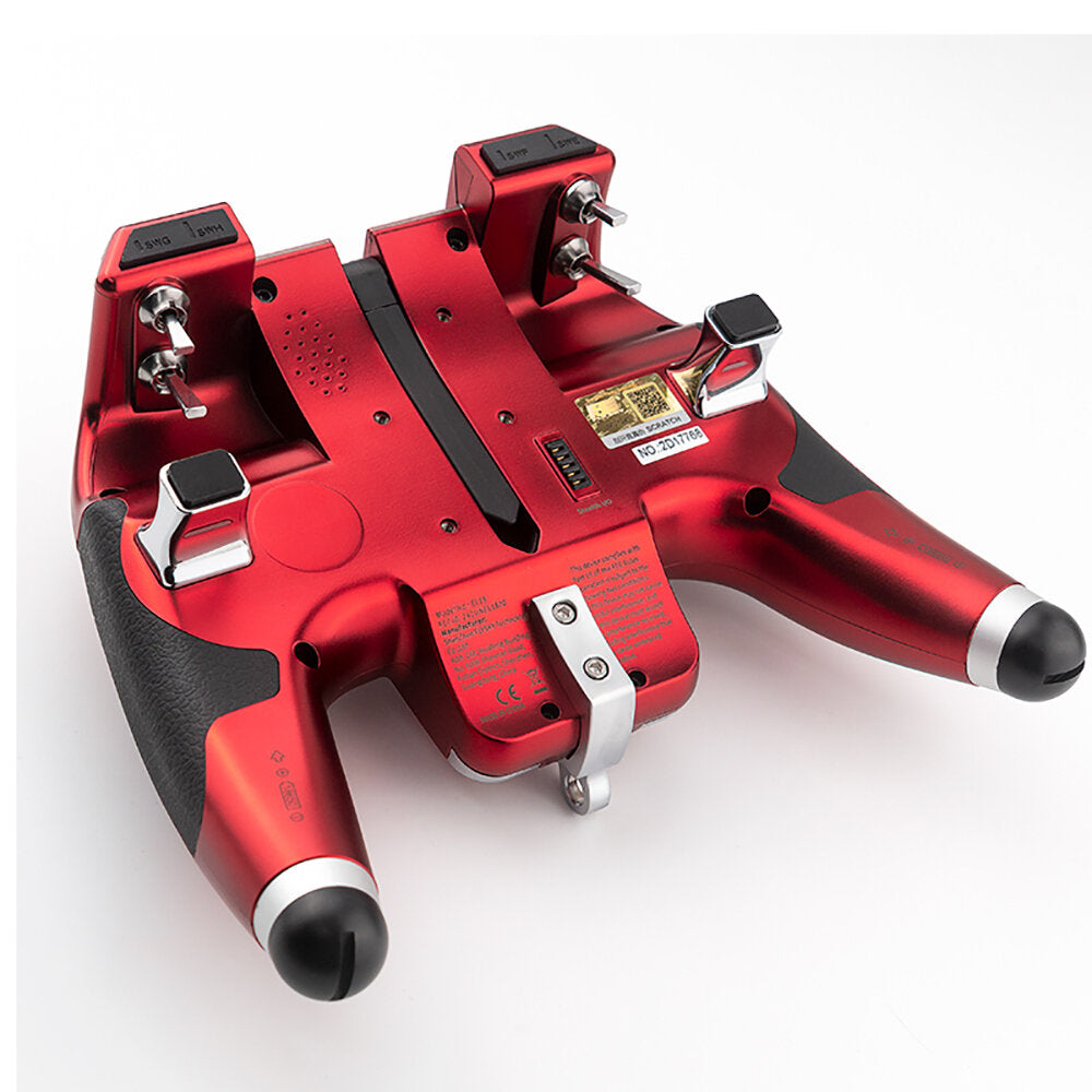 flysky elysium el18 2.4ghz 3.5-inch touch screen afhds 3 opentx/edgetx system remote controller rc transmitter limited edition w/high-precision cnc hall gimbals & tmr micro receiver