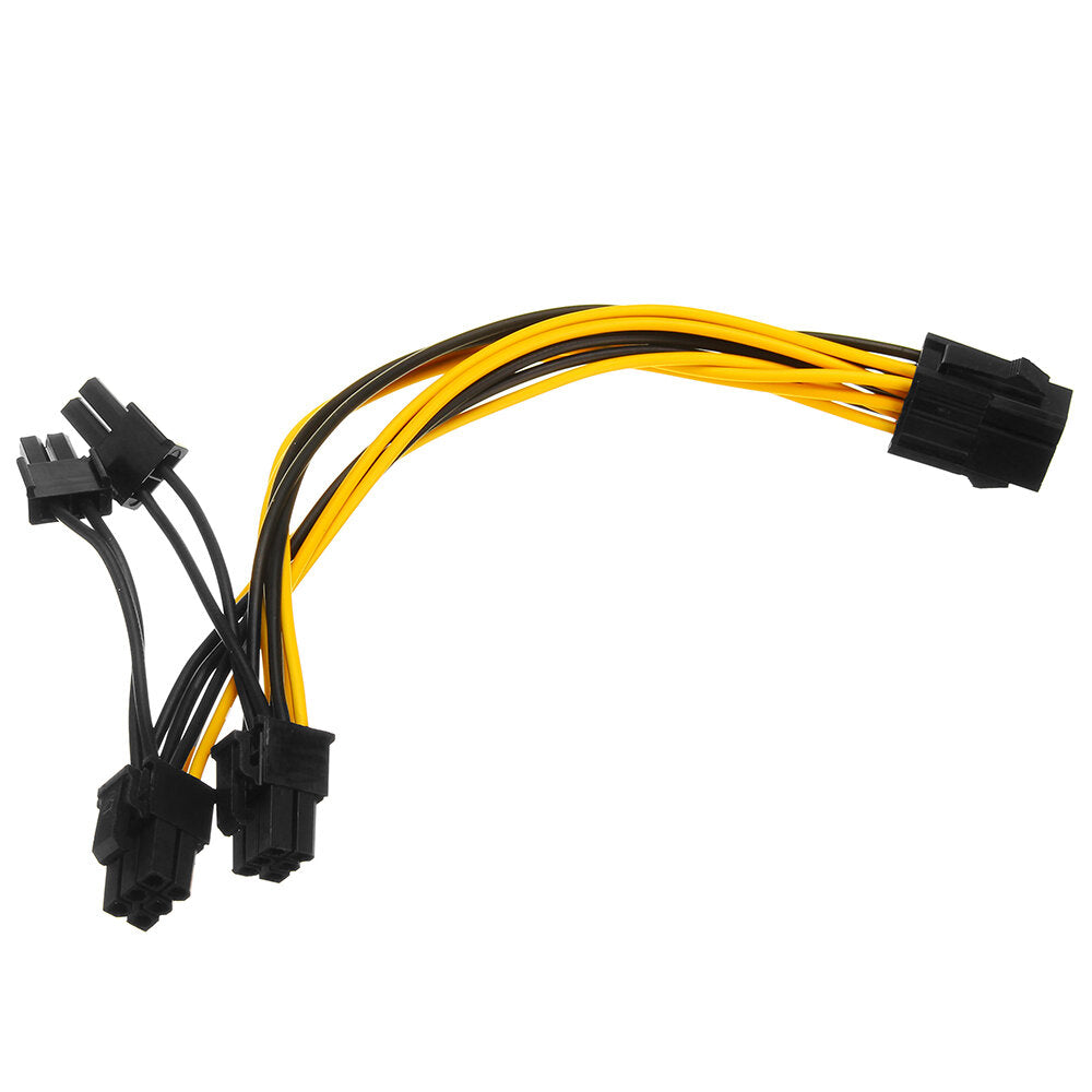 5 stuks pci-e 6-pins naar 2x 6+2-pins voedingssplitterkabel pcie pci express