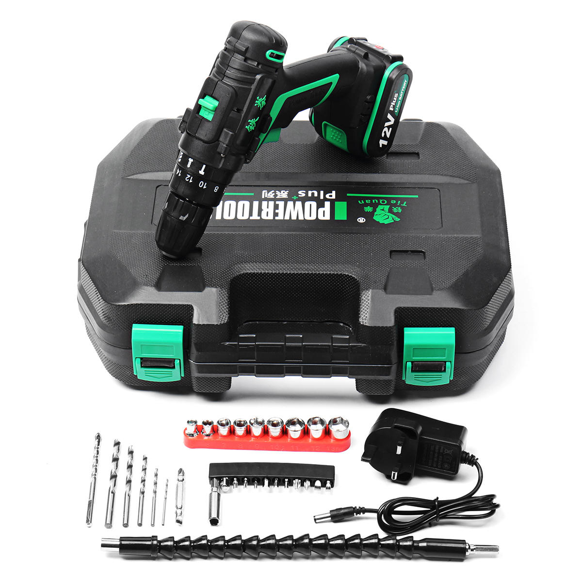 12v 1.5ah li-ion batterij draadloze elektrische hammer boormachines twee snelheden power schroevendraaier