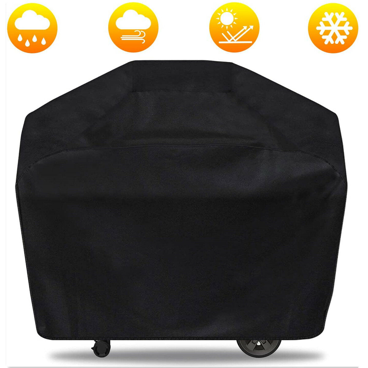 waterdichte zwarte barbecue cover anti stof regenhoes tuin yard grill cover protector voor outdoor bbq accessoires