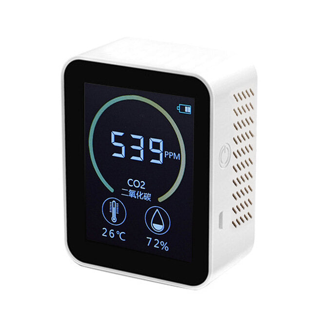 k02 huishoudelijke luchtkwaliteit detector co2 meter multifunctionele c02 temperatuur vochtigheid tester lcd-scherm met achtergrondverlichting