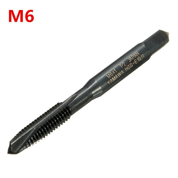 m3/m4/m5/m6/m8 hss nitride gecoate schroef tap metrische spiraal hand draad schroef tap