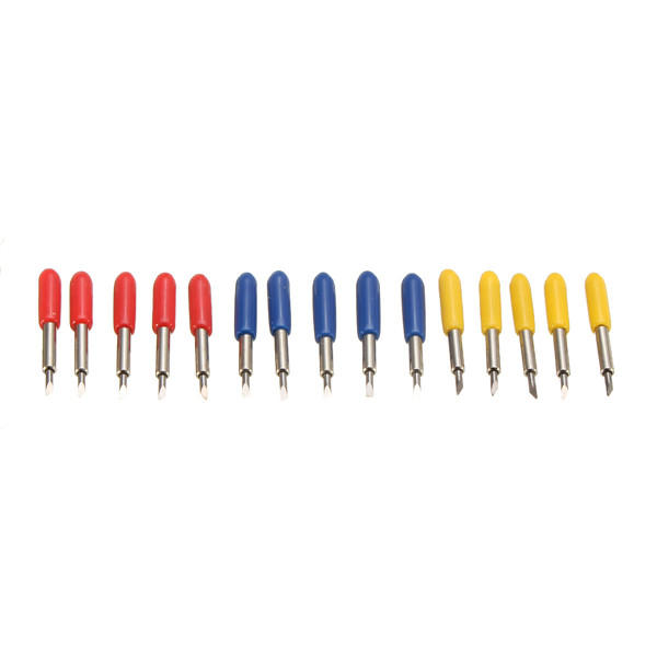 15 stuks 30/45/60 graden vinyl cutter blade voor roland snijplotter met houder: