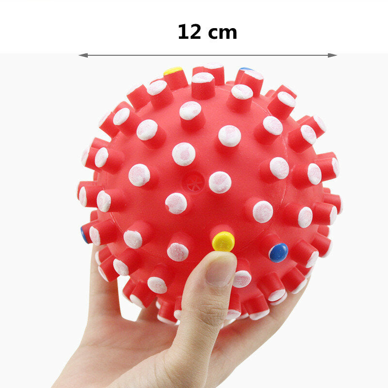 milieu pvc huisdier speelgoed bal willekeurige kleuren interne geluid air bag helpen tanden grinden bevorderen relatie met huisdieren