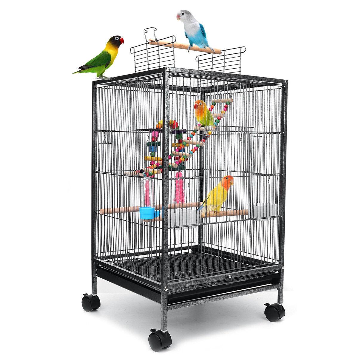 vogelkooi 45.6x45.6x86 cm voor valkparkieten afrikaanse grijze quaker zon parkieten groene wang conures duiven papegaai