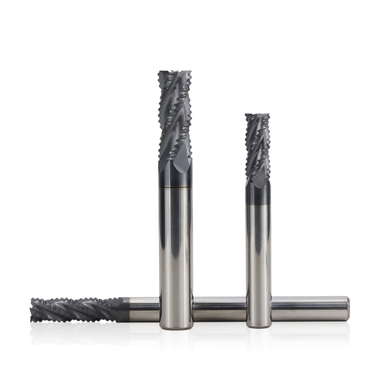 4/6/8/10 / 12mm wolfraamcarbide hrc55 voorfrees 4 fluit spiraal cnc frees tiain coating eindfrees